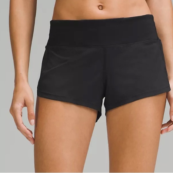 Lululemon speed up shorts running workout black size 6 - Picture 1 of 11